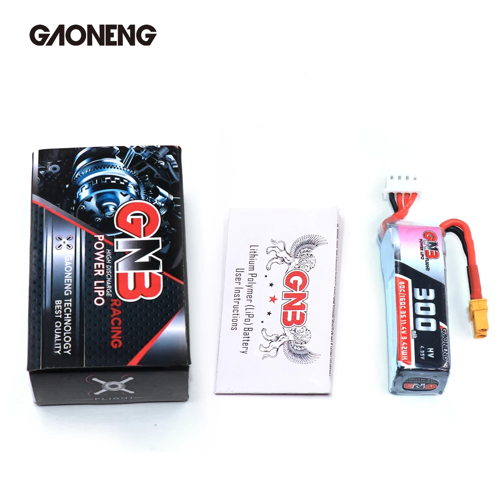5 шт. Gaoneng GNB 300 мАч 3S 11 4 в 80C/160C HV Lipo батарея с XT30 разъемом для BETAFPV 2S RC FPV Cine Whoop BetaFPV