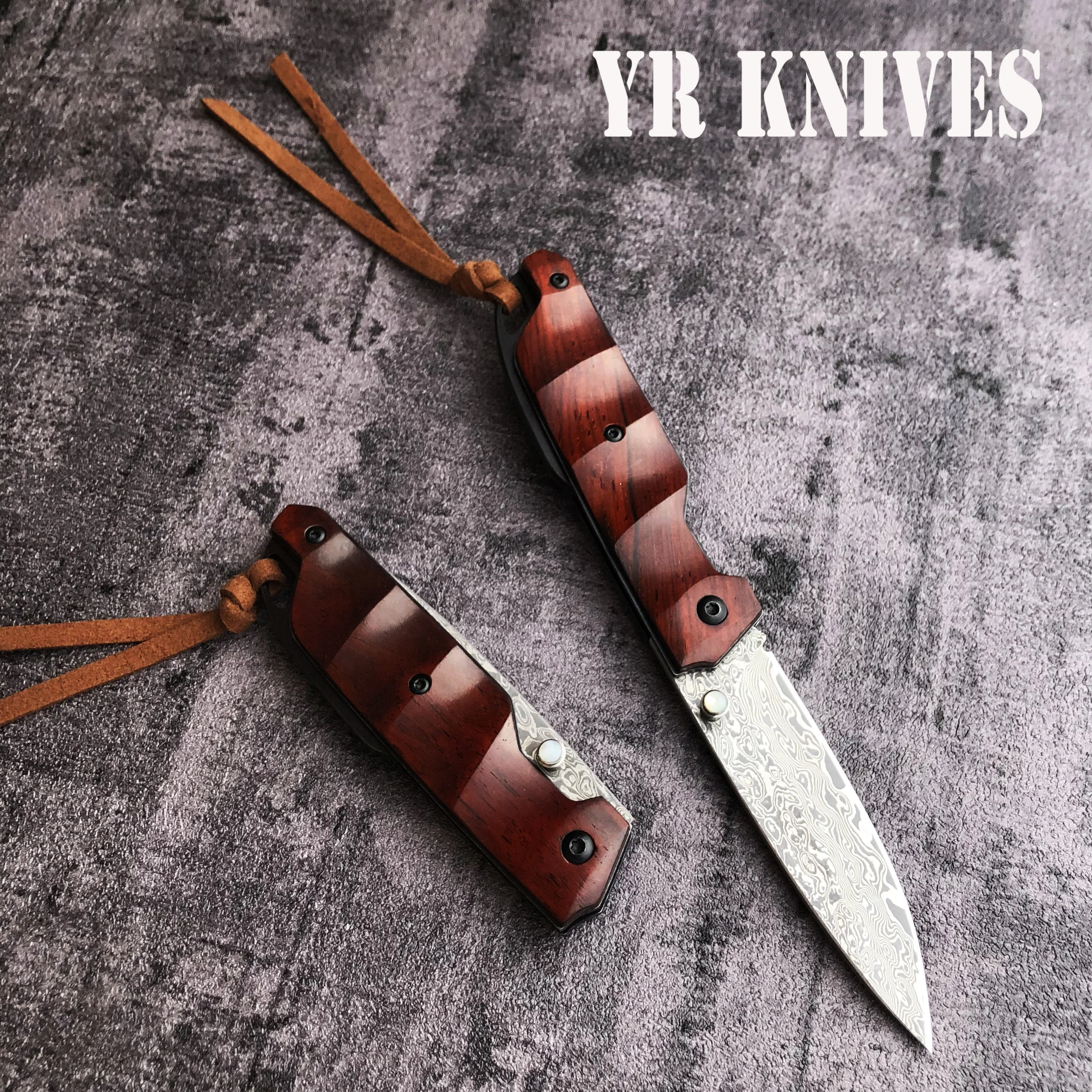 Горячая Распродажа EDC нож 59HRC из нержавеющей стали желтые сандалии Ручка