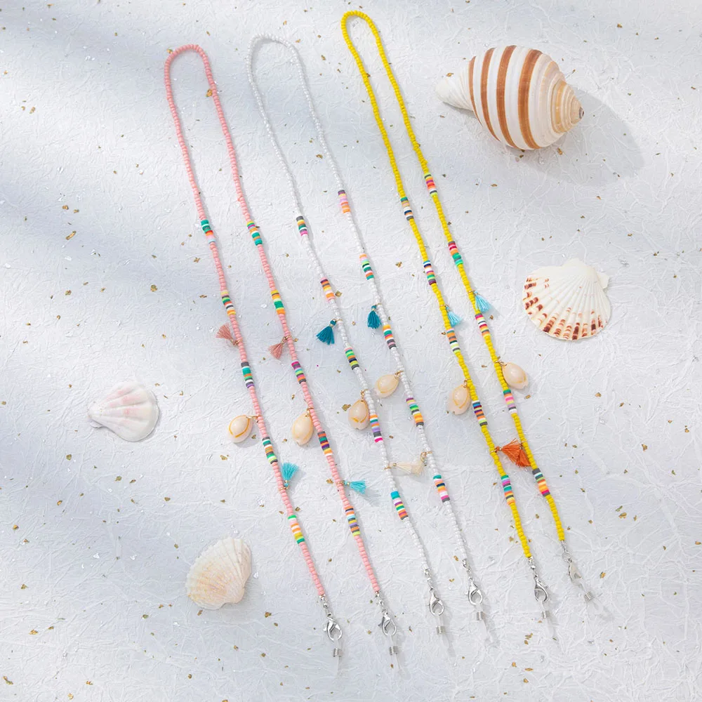 

Sweet Women Glasses Chain Colored Beaded Eyeglass Lanyard Anti Slip Sunglasses Strap Spectacles Cord Accessories