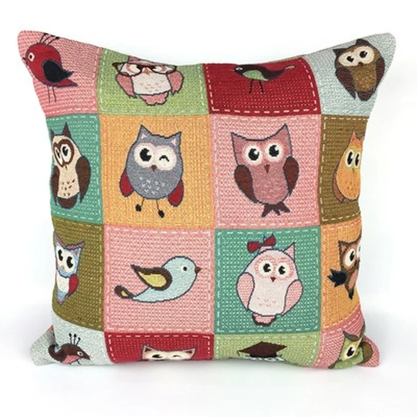 

Jacquard Double-sided Animal Pattern Pillow Cover Sofa Stitch Cushion Cover Polyester Adult Cute 45 X 45 Cm Pillowcase