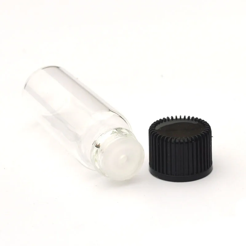 10pcs Mini Essential Oil 5ml Clear Glass Bottle with Orifice Reducer Siamese Plug Screw Cap Small Sample Vials | Красота и здоровье