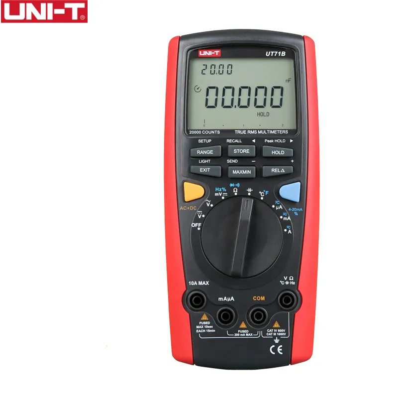 UNI T UT71B Профессиональный цифровой мультиметр alicate amperimetro ac/dc ампер измеритель