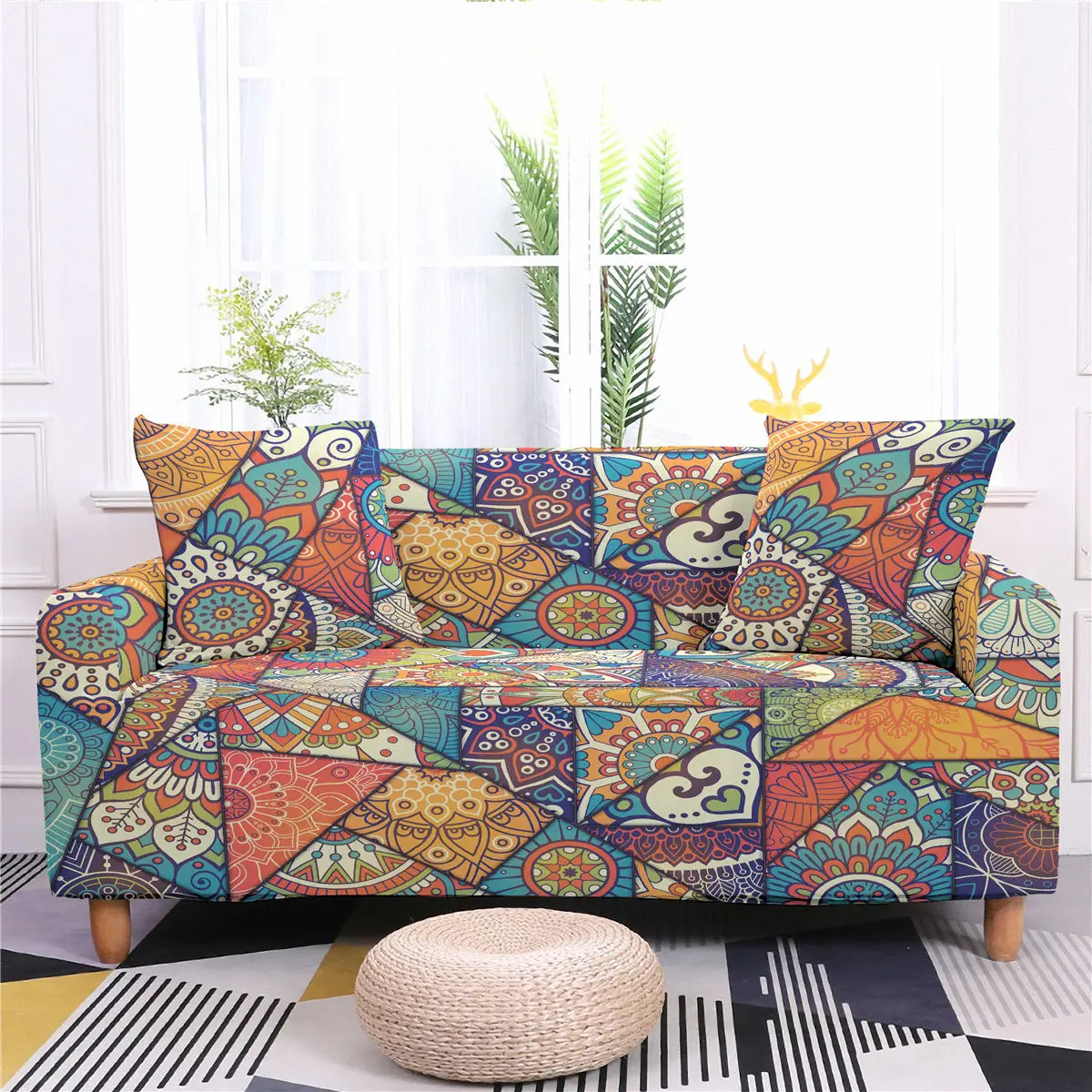 Чехлы для диванов с узором мандалы богемные чехлы мебель гостиной защитное