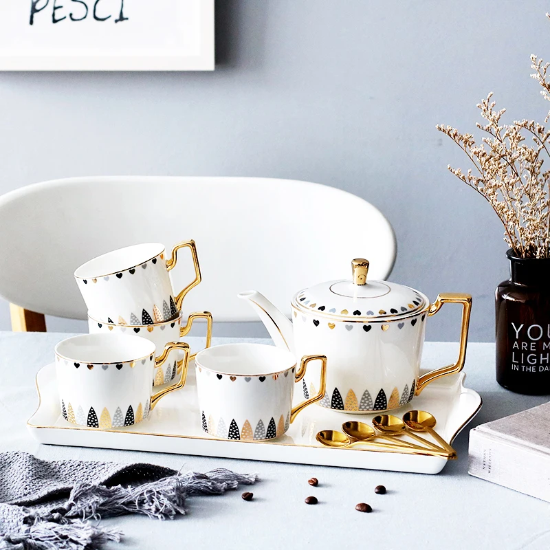 Европейский роскошный керамический кофейный набор фарфоровый чайный британская