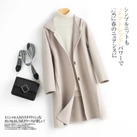 koijinsky 2021 pure wool womens autumn and winter woolen hooded long coat