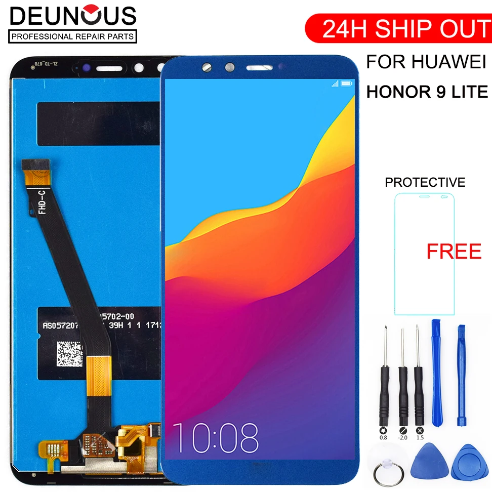 ЖК дисплей с сенсорным экраном и дигитайзером для Huawei Honor 9 Lite рамкой LLD L31 L22A