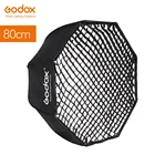Godox портативный Зонт 80 см 32 дюйма + сотовая сетка восьмиугольный софтбокс Отражатель сотовый софтбокс для вспышки Speedlight
