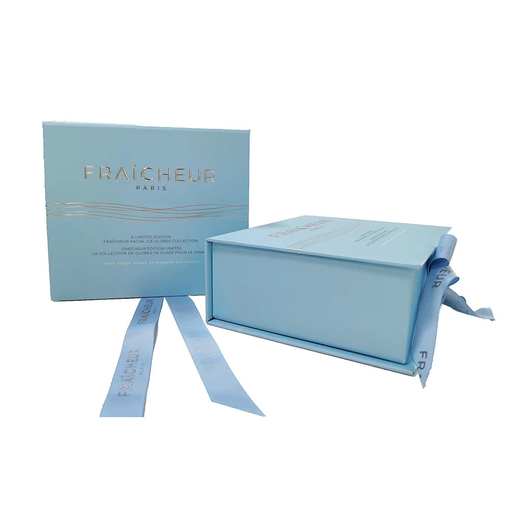 

Eco-friendly 500pcs Personalized Size Luxury Gift Boxes With Ribbon Magnetic Closure Gift Box for Wedding dress packaging