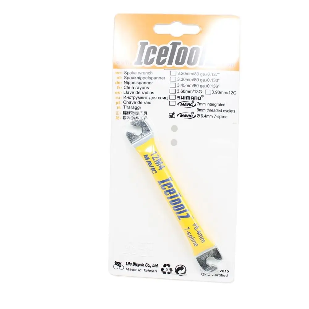 Двойной спицевой ключ ICETOOLZ 6 4 мм гаечный для Mavic Wheels 7 Spline Инструменты ремонта