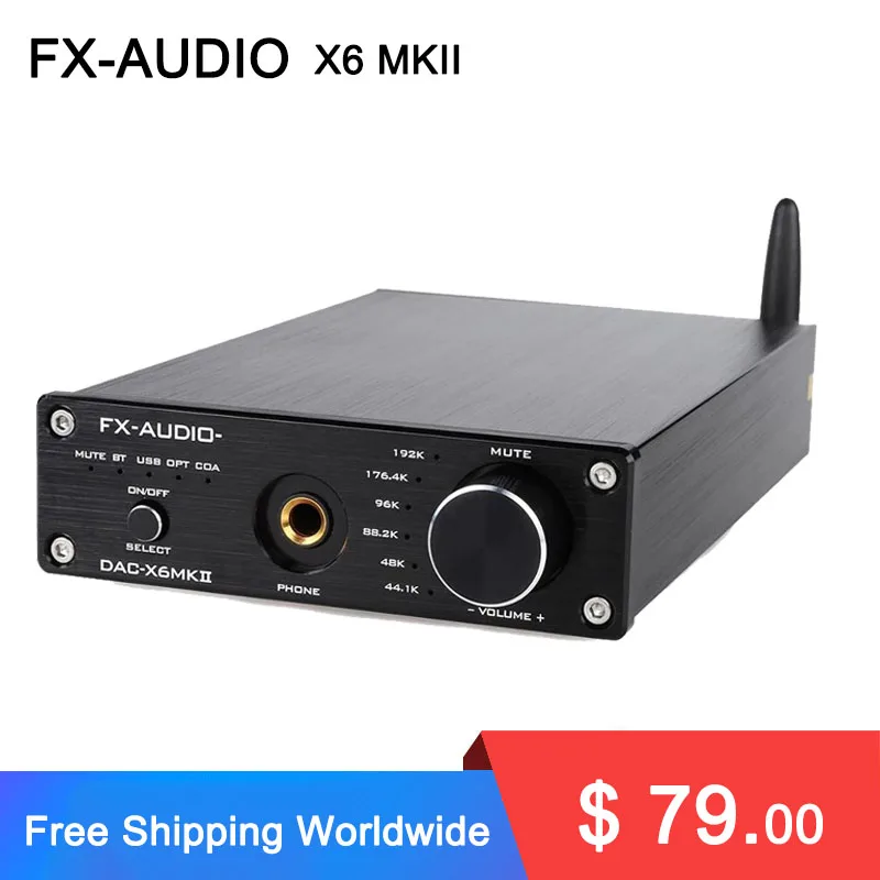 FX Audio DAC X6 MKII ESS9018 TPA6120 чип Bluetooth 5 0 APTX SPDIF коаксиальный ПК USB усилитель RCA