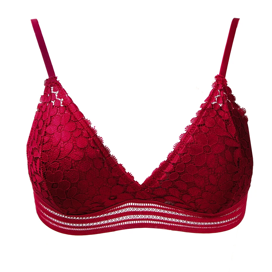 Сексуальный бюстгальтер без косточек с цветочным кружевом для девушек и женщин