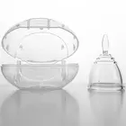 Прозрачная женская силиконовая многоразовая менструальная чаша, герметичная, медицинская, 100%
