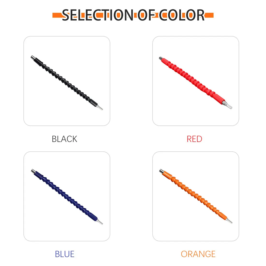 

1pcs 295MM Plastic Metal Soft Universal Flexible Shaft Electric Screwdriver Batch Of Head Hex Shank Extension Drill Bit Holder