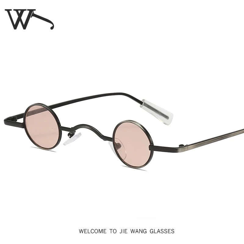 

2021 new punk fashion small frame metal sunglasses men's Retro women's Mini round frame sunglasses personalized glasses