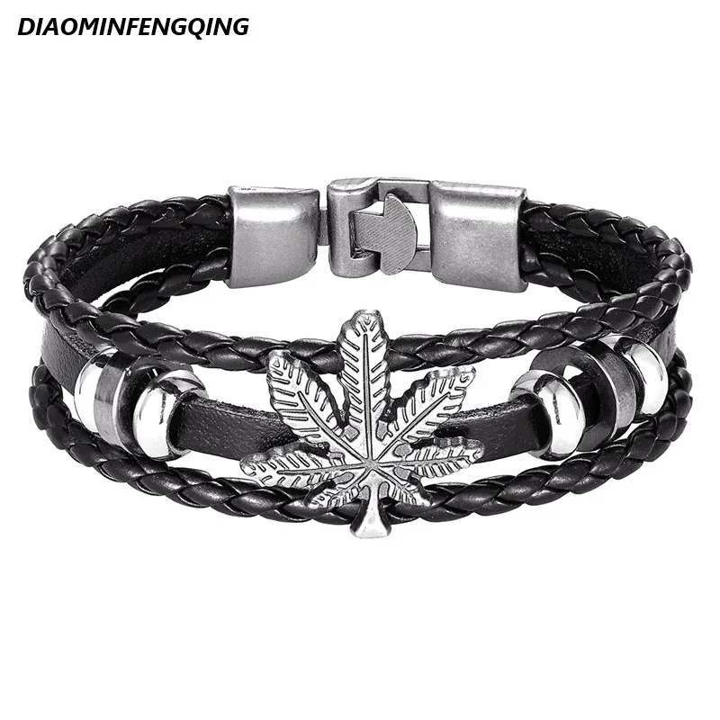 2020 новый дизайн винтажный кожаный панк-браслет Мужская женская подвеска с