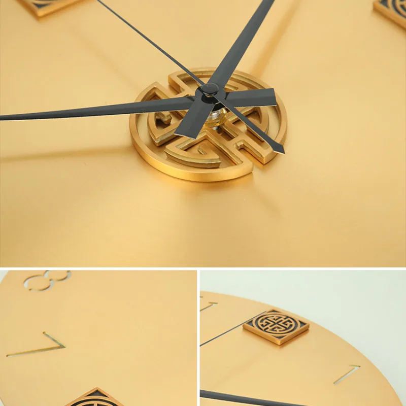 

Gold Antique Wall Clock Luxury Metal Vintage Creative Modern Unique Wall Clock Large Novelty Zegar Scienny Home Decor DE50ZB