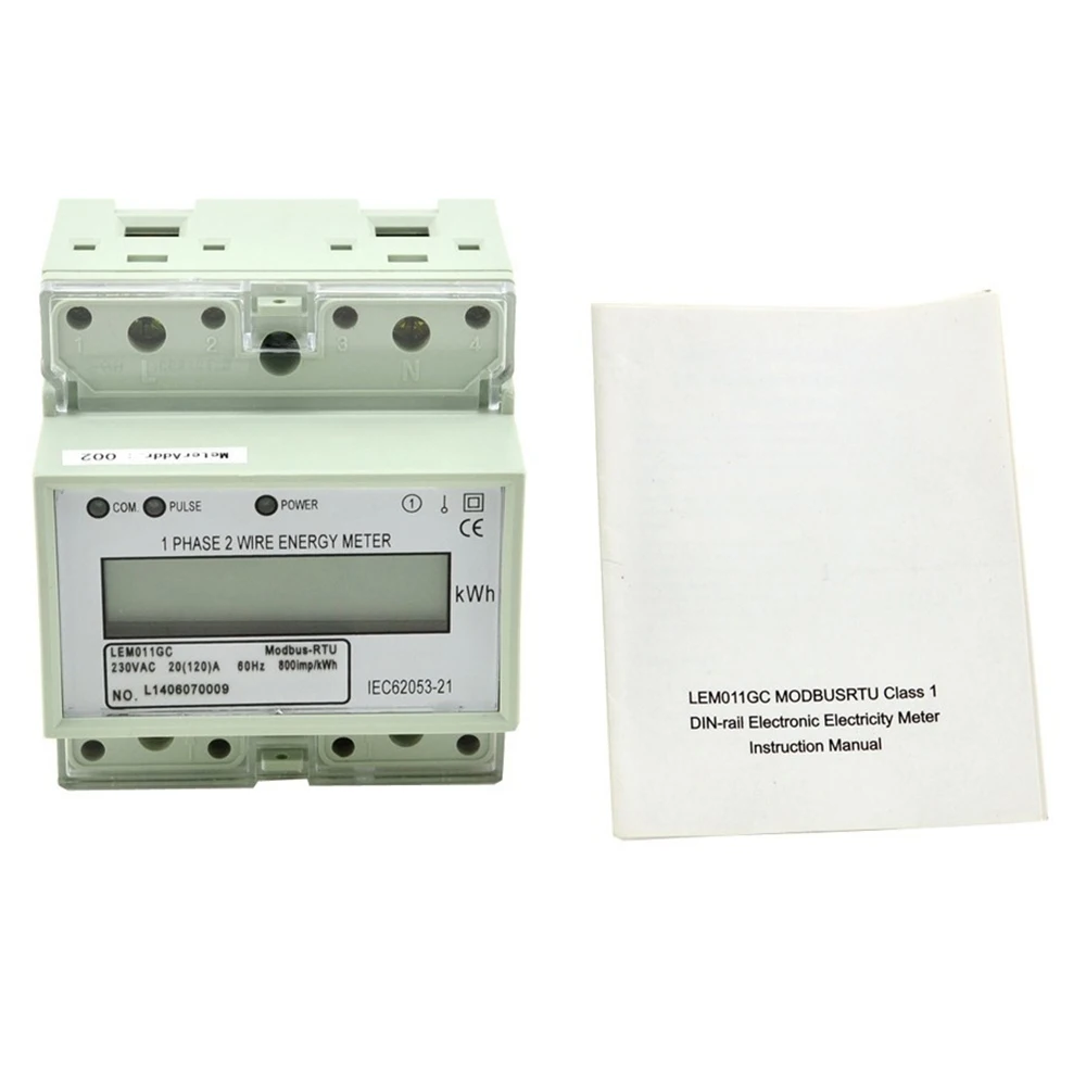 Din-рейка цифровой счетчик энергии оборудование с Modbus RS-485 10(60)A 230V LEM011JC |
