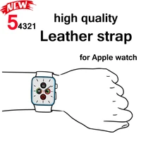 strap for apple watch band 6 5 4 44mm 40mm high quality leather correa iwatch 3 2 42mm 38mm bracelet for apple watch accessories