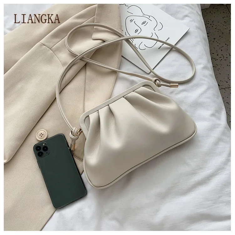 

2020 New Shape Clip Bag Small PU Leather Crossbody Bags for Women Shoulder Handbags and Purses Lady Crossbody Bags