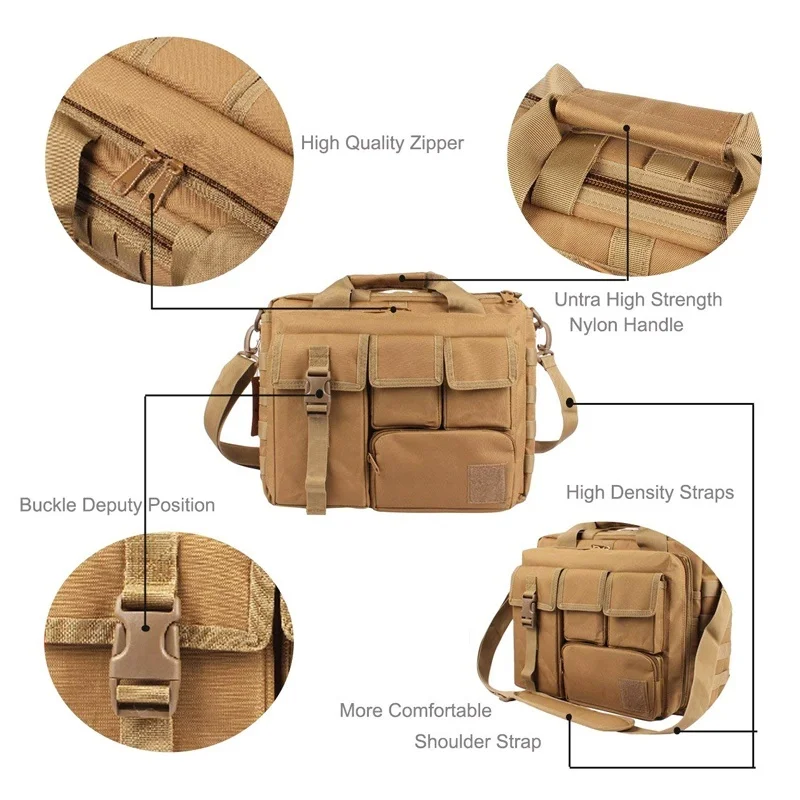 

Large Capacity Travel Climbing Bag Men's Messenger Shoulder Bag Military Equipment Camouflage Oxford Bag Sports Accessories