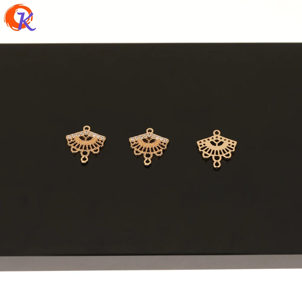 

Cordial Design 100Pcs 12*14MM Jewelry Making/DIY Connector/Earring Findings/Jewelry Accessories/Hand Made/Sector Shape/CZ Charms