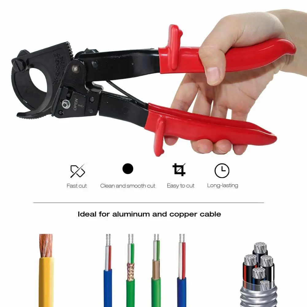 Резак для кабелей с храповым механизмом 2020 дюйма мм2|Плоскогубцы| |