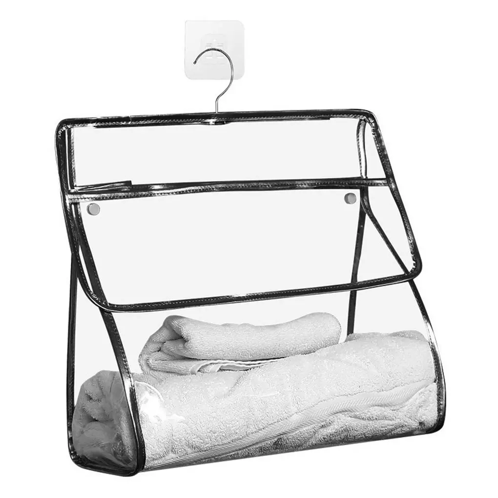 

Clothes Storage Bag Waterproof Dustproof Clear Underwear Organizer Hanging TUP Pouch Bathroom Dormitory Storage Bag