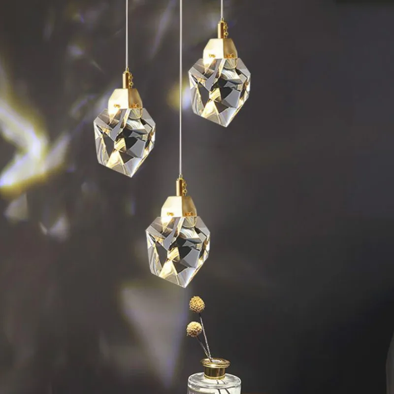 Новый Хрустальный подвесной светильник роскошная Подвесная лампа с одной