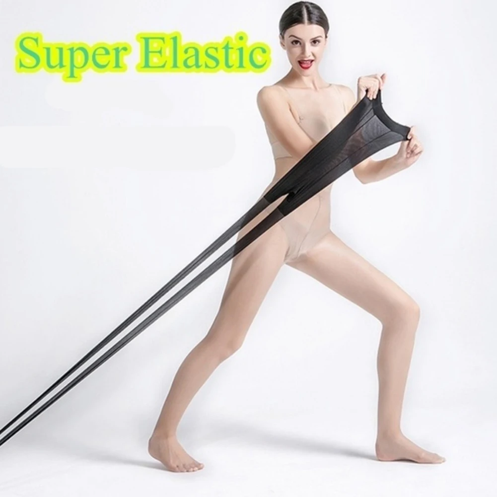 Super Elastic Magical Stockings Stretchy Translucent Pantyhose Anti Hook Tights Women Sexy Shiny Oversized Seamless Stockings