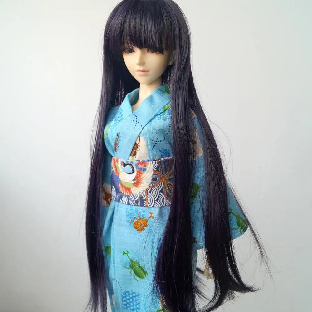 BJD длинный парик фиолетовый для 1/6 1/3 24 &quot1/4 17&quot высокий SD MSD DK DZ AOD DD YOSD VOLKS кукла