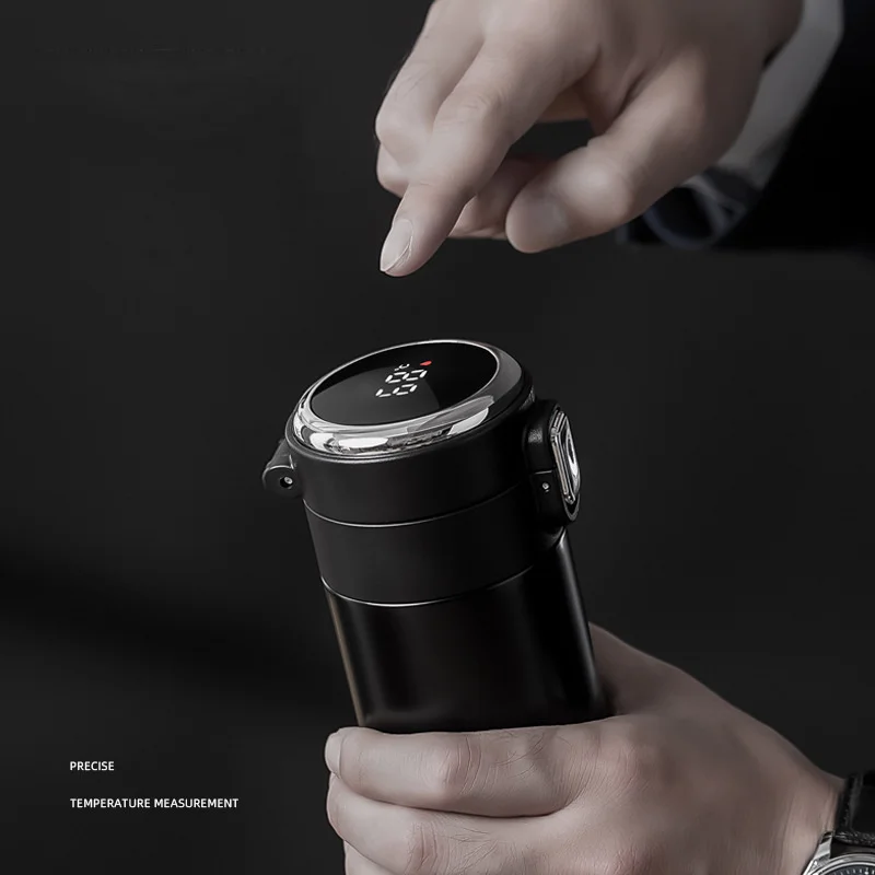 Умный термос 420 мл с отображением температуры спортивный термостат Mok Koffie You термо
