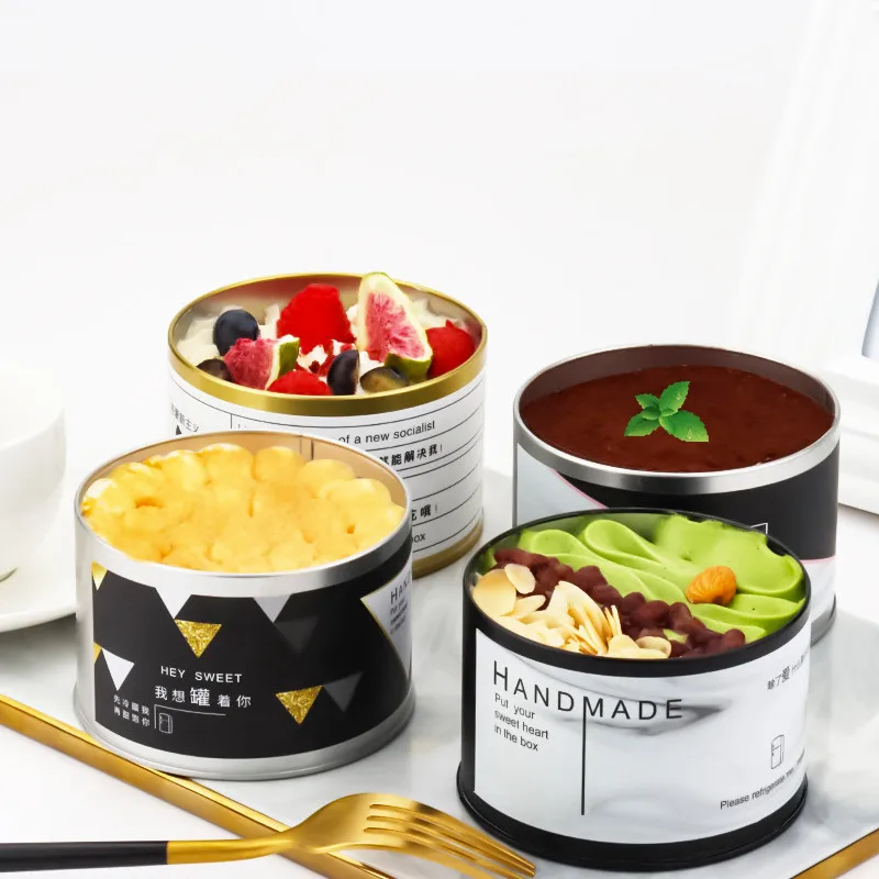 

10pcs High quality round tin jar packaging dessert cake box wedding birthday party favors open window candy chocolate gift boxes
