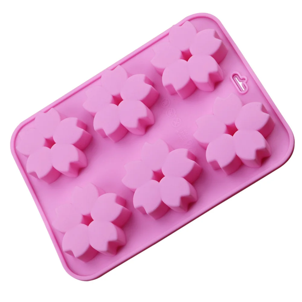

Sakura Cake Fondant Silicone Cake Molds Decorating Tools Bakeware Cupcake Dessert Chocolate Fondant Mold (Random Color)