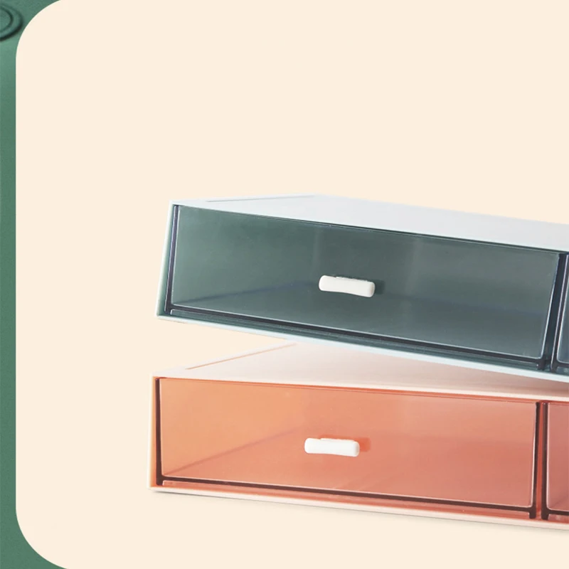 Коробка для хранения ящиков пластиковая настольная косметическая коробка