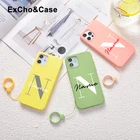 Чехол для iphone 11, 12 Pro Max, оригинальный новый чехол с заглавными буквами, именем, 7, 8 Plus, X, XR, XS Max, SE, жидкий силикон