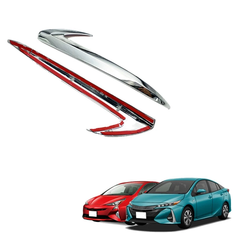 

ABS Rear View Mirror Kicks Sticker Cover Garnish Trim Frame Car Styling Accessory for Toyota Prius 50 Series 2016-2019