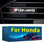 Автомобильная светодиодная передняя решетка капота, эмблема, декоративное освещение, внешние аксессуары для Honda Civic CRV Accord Fit City Odyssey Pilot Legend