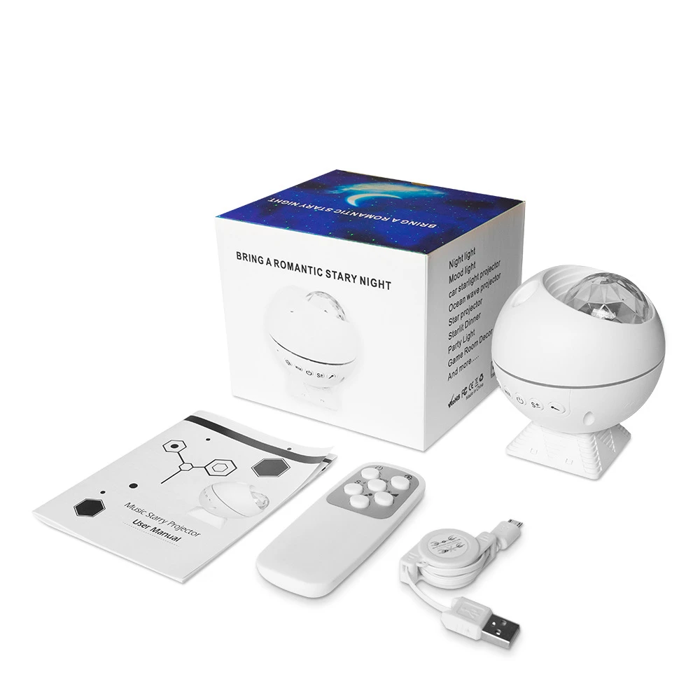 

LED Ocean Wave/Moon Night Light Star Starry Sky Projector Lamp Remote Control Bedside Lights Children Gifts For Party Home Decor