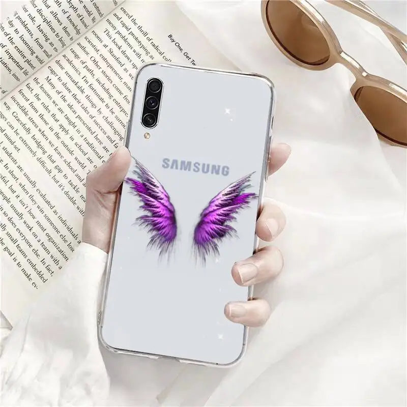 

angel colourful wings Phone Case Transparent for Samsung s9 s10 s20 Huawei honor P20 P30 P40 xiaomi note mi 8 9 pro lite plus