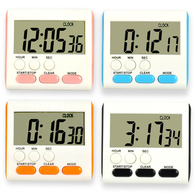 

Square LCD Digital Kitchen Timer For Cooking Shower Study Stopwatch Alarm Sleep Stopwatch Clock Cooking Countdown Time Timer