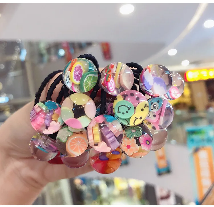 16 шт./компл. 3 см ярких цветов Детские аксессуары для волос с украшением в виде