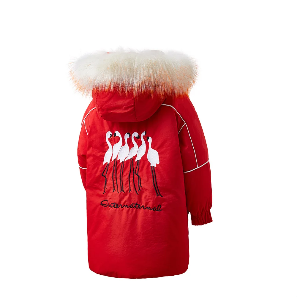 Куртка пуховик для девочек зимняя детская Толстая куртка на утином пуху с