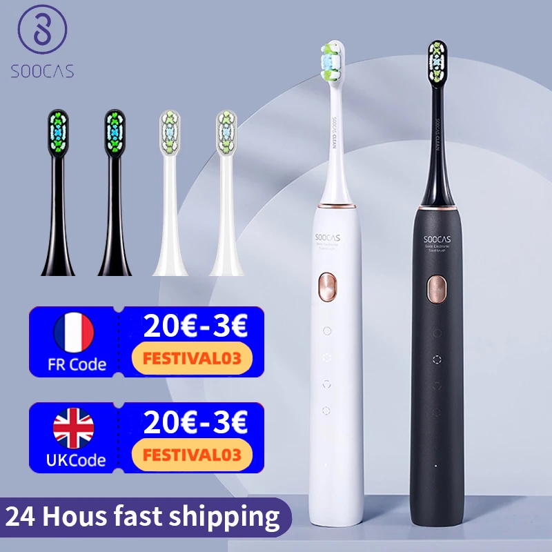 

SOOCAS Sonic Electric Toothbrush X3U Ultrasonic toothbrush head cleaner Adult Automatic Smart Teeth whitening:From xiaomi youpin