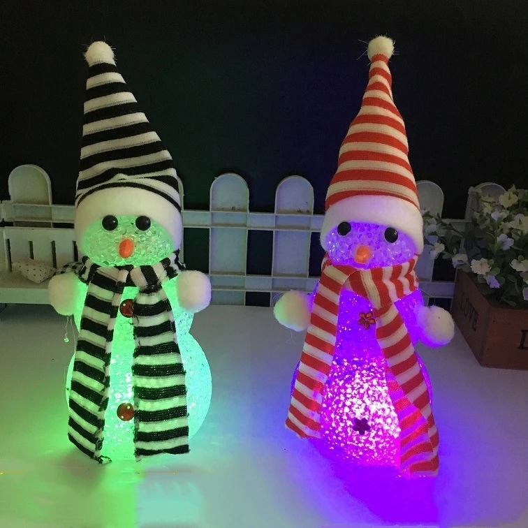 Рождественские украшения для дома рождественской елки светящиеся куклы