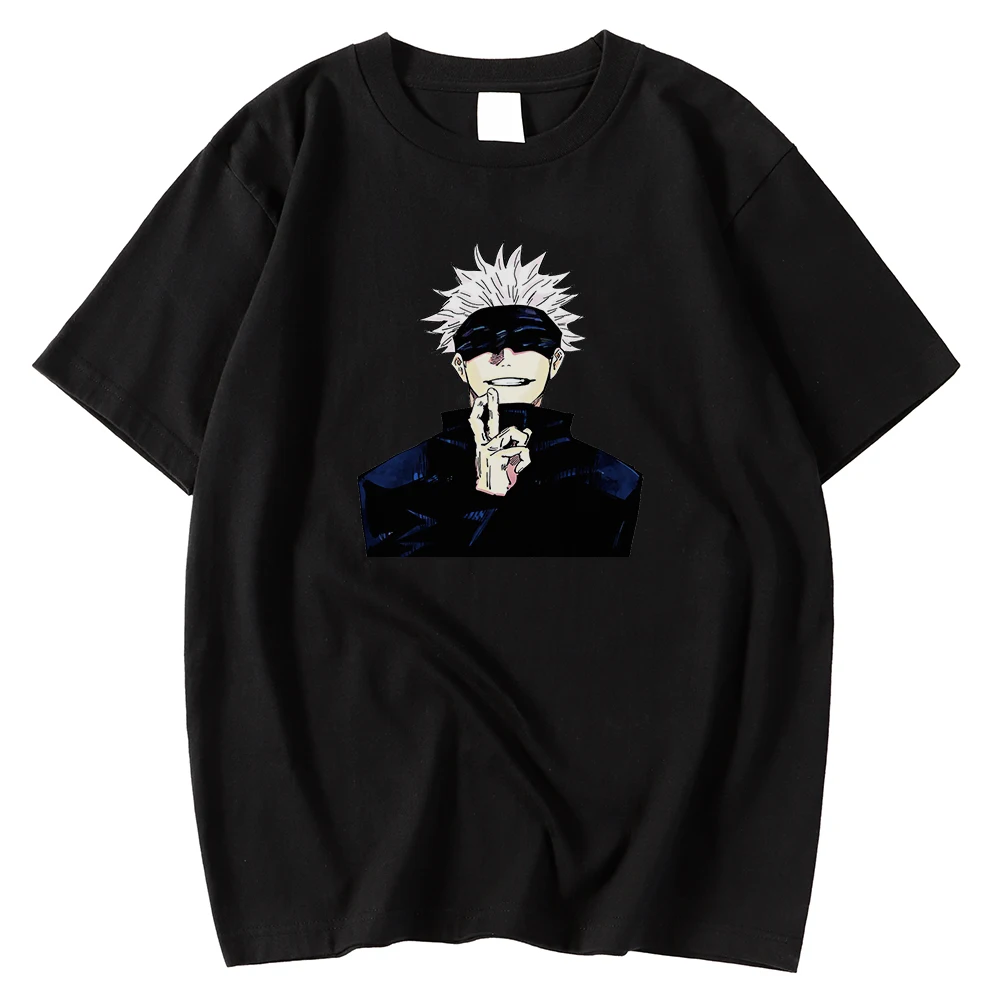 

Large Size Mens Tshirts Spring Summer T Shirts Jujutsu Kaisen Satoru Gojo Printing Tops Casual Loose Tees Shirt Men's