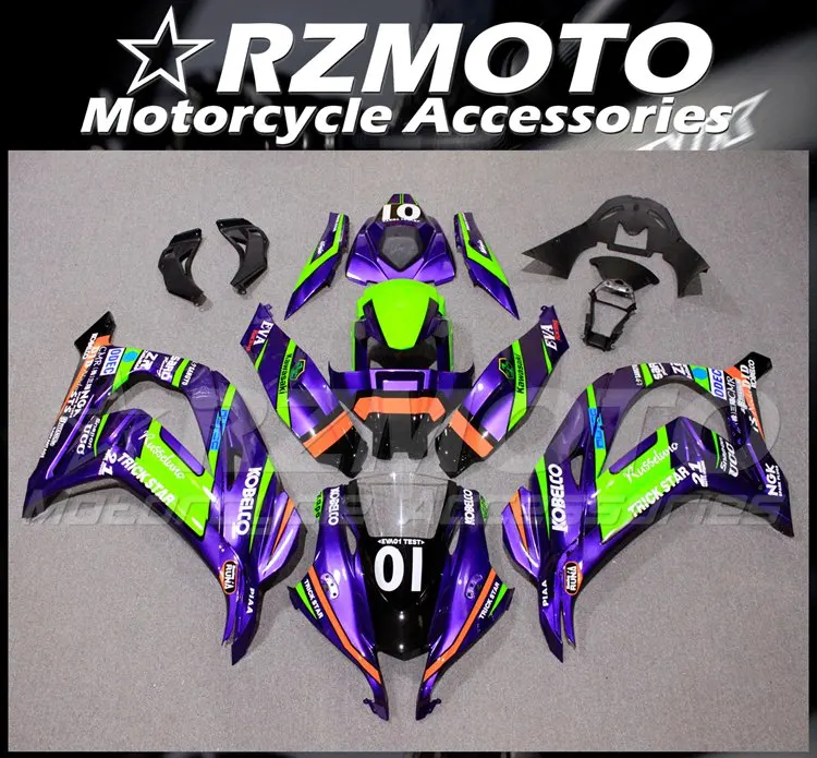 

Литья под давлением Новый ABS весь обтекатели комплект подходит для Kawasaki Ninja ZX-10R 2016 2017 2018 2019 2020 кузов пурпурного цвета в комплекте; Вечерний ко...