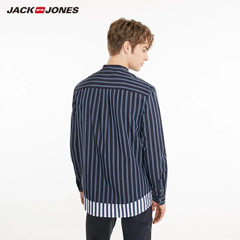 JackJones Для Мужчин's Повседневное негабаритных полосатый Стиль с длинным рукавом
