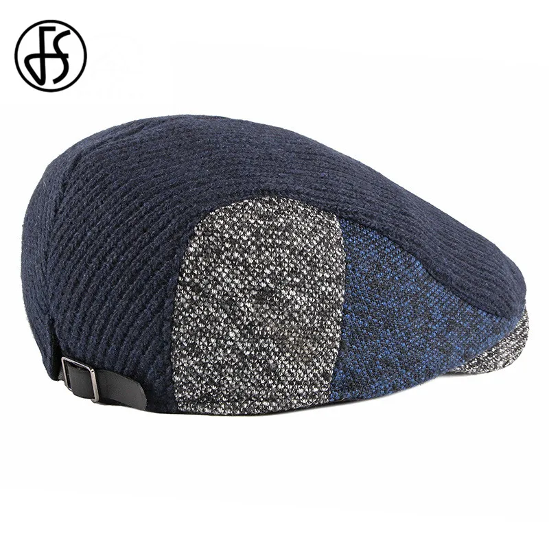 Хлопковая кепка берет FS для мужчин и женщин однотонная трикотажная на плоской