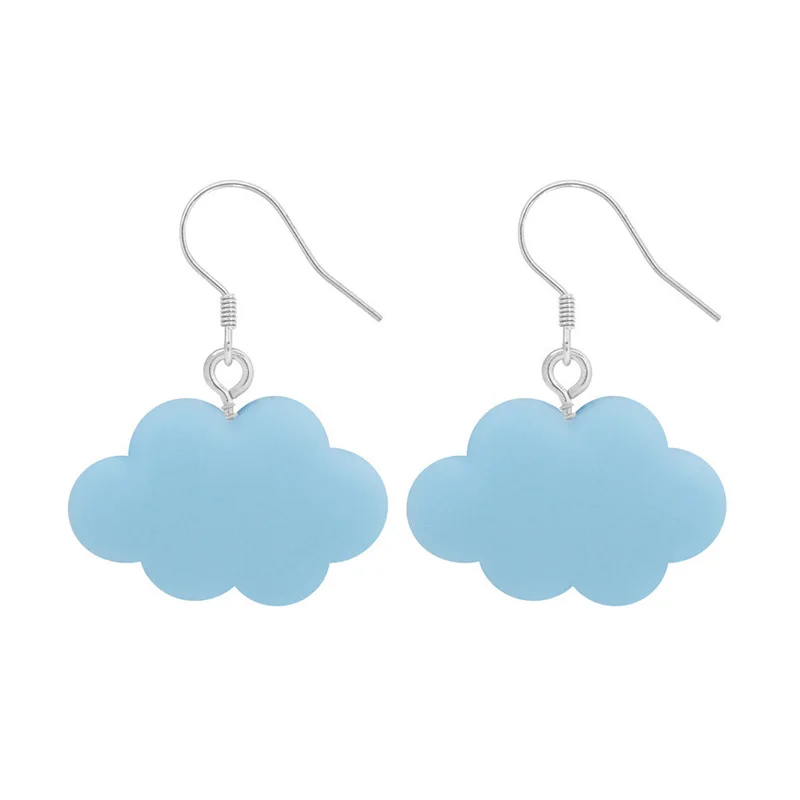 

Серьги-гвоздики женские с белыми облаками