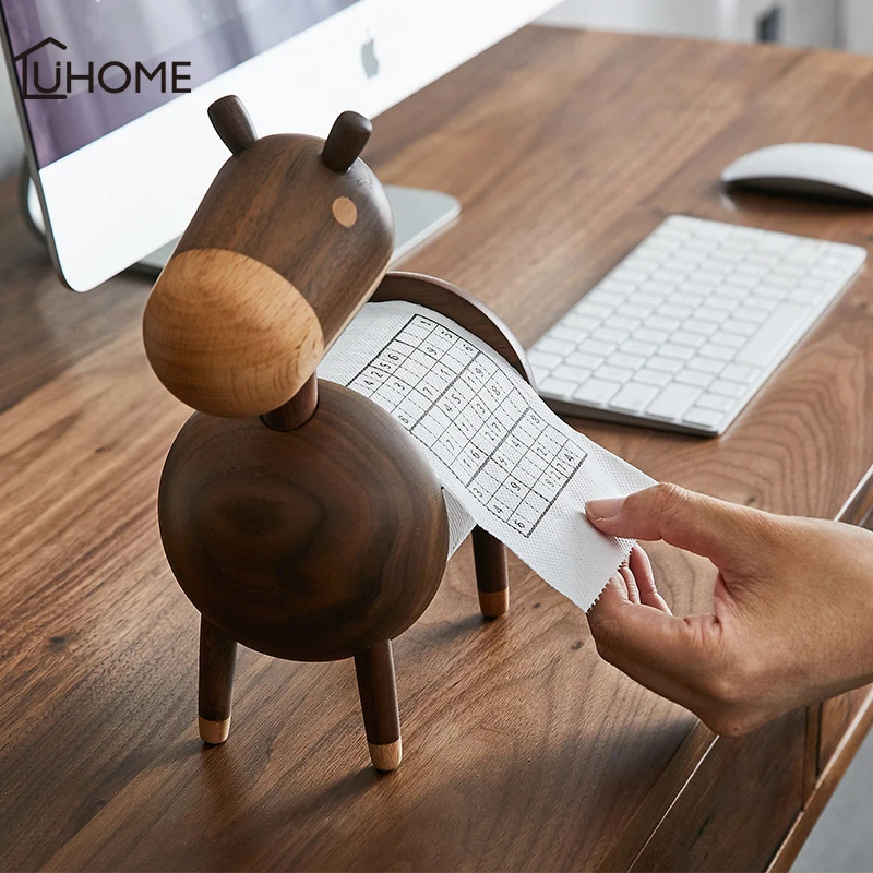 Держатель туалетной бумаги черный орех симпатичная форма осла держатель для